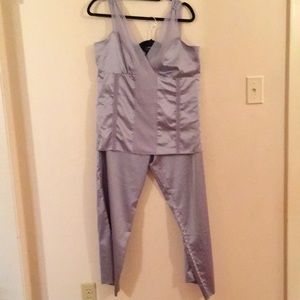 Soma Satin Pajama Top and Bottoms.